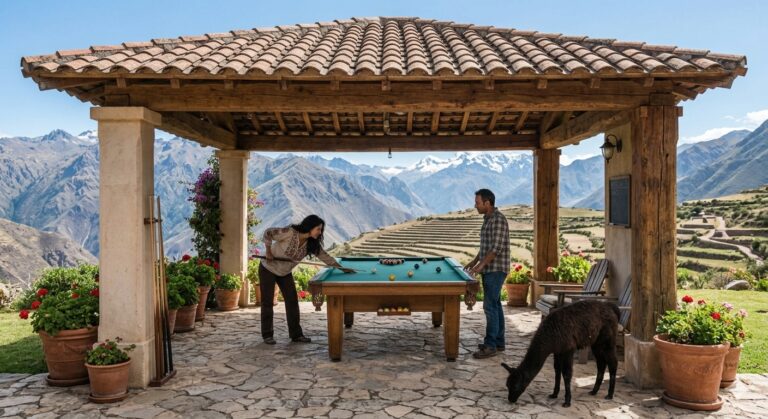 Mesa de billar con vista a las montañas en Zoila's Suite Escape